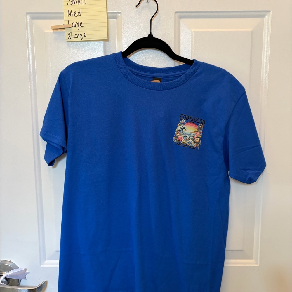 Brand New Kids tee with Christian DTF print 
Blue Kids T-Shirt